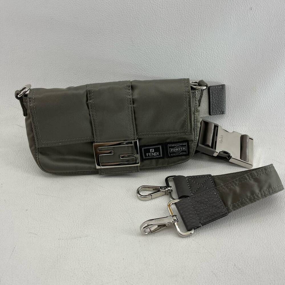 FENDI PORTER bag Khaki Green on the